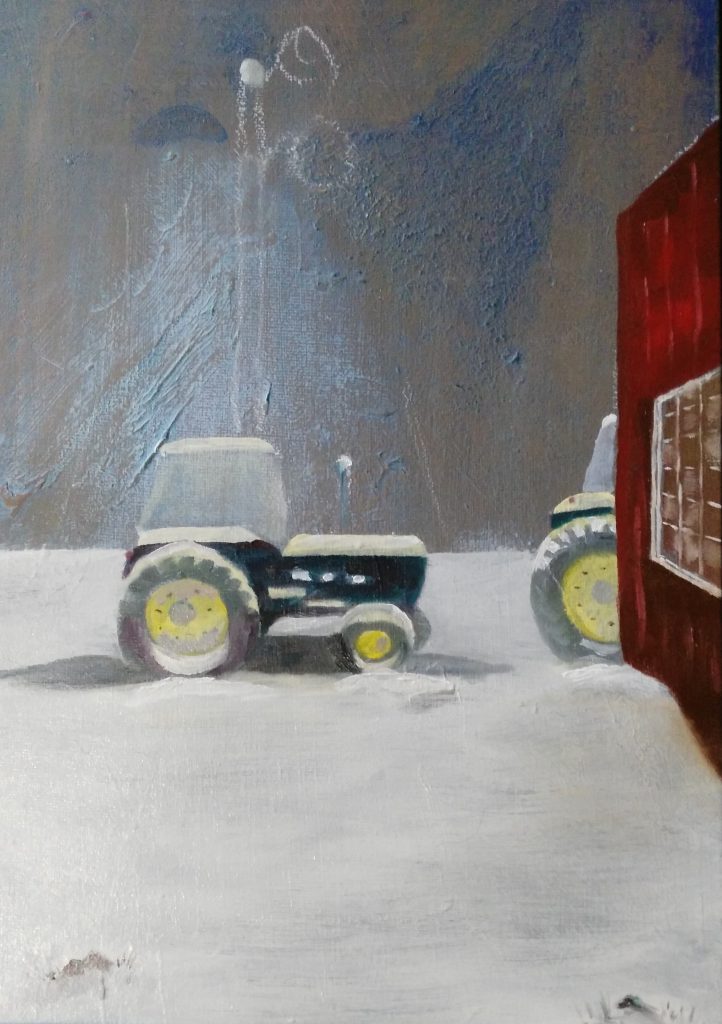 John Deere, tractors in snow - artbybruce - Bruce Andrew